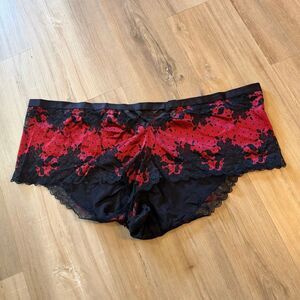 New Torrid Women’s Panties Cheeky Red & Black Lace Sz 5 Alt Goth Comfy Coquette